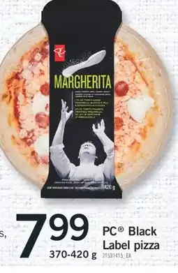 Fortinos PC BLACK LABEL PIZZA LABEL,370-420G offer