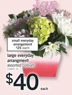 Fortinos LARGE EVERYDAY ARRANGMENT offer