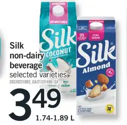 Fortinos SILK NON-DAIRY BEVERAGE, 1.74-1.89 L offer