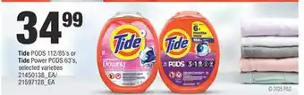 Fortinos TIDE PODS, 112/85'S OR TIDE POWER PODS, 63'S offer