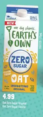 Fortinos OAT ZERO SUGAR ORIGINAL OAT ZERO SUGAR VANILLA, 1.75mL offer