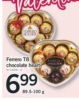 Fortinos FERRERO T8 CHOCOLATE HEART, 89.5-100g offer