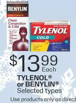 Fortinos TYLENOL OR BENYLIN offer