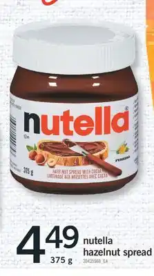 Fortinos NUTELLA HAZELNUT SPREAD offer