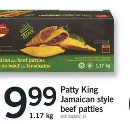 Fortinos PATTY KING JAMAICAN STYLE BEEF PATTIES, 1.17kg offer