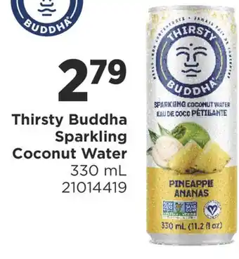 Fortinos THIRSTY BUDDHA SPARKLING COCONUT WATER 330 mL offer