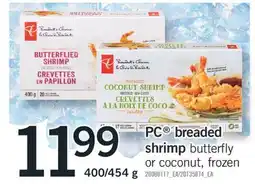 Fortinos PC BREADED SHRIMP, 400/454 g offer