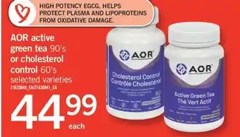 Fortinos AOR ACTIVE TEA 90' S OR CHOLESTEROL CONTROL 60' S offer