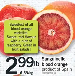 Fortinos SANGUINELLE BLOOD ORANGE offer