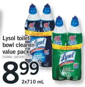 Fortinos LYSOL TOILET BOWL CLEANER VALUE PACK, 2X710 ML offer