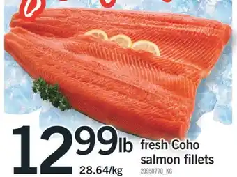 Fortinos FRESH COHO SALMON FILLETS offer