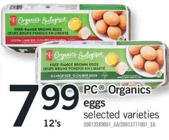 Fortinos PC ORGANICS EGGS, 12'S offer