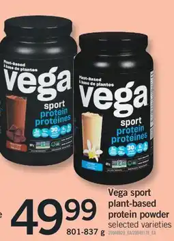 Fortinos VEGA SPORT PLANT-BASED PROTEIN POWDER,801-837G offer