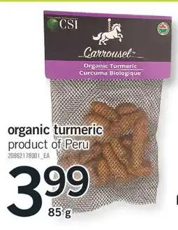 Fortinos ORGANIC TURMERIC, 85g offer