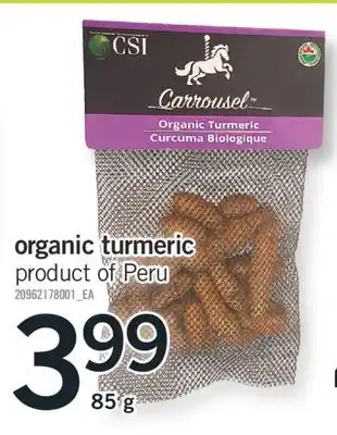 Fortinos ORGANIC TURMERIC, 85g offer