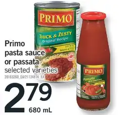 Fortinos PRIMO PASTA SAUCE OR PASSATA, 680 mL offer