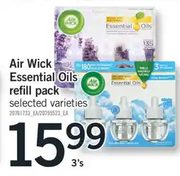 Fortinos AIR WICK ESSENTIAL OILS REFILL PACK, 3'S offer