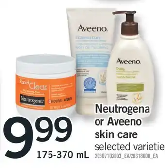 Fortinos NEUTROGENA OR AVEENO SKIN CARE, 175-370 mL offer