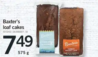 Fortinos BAXTER'S LOAF CAKES, 575 g offer