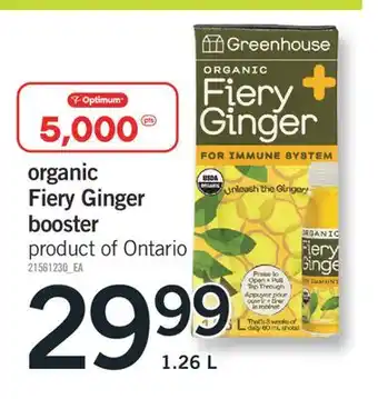 Fortinos ORGANIC FIERY GINGER BOOSTER, 1.26 L offer