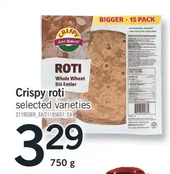 Fortinos CRISPY ROTI, 750 G offer