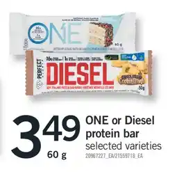 Fortinos ONE OR DIESEL PROTEIN BAR, 60G offer