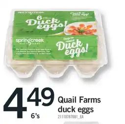 Fortinos QUAIL FARMS DUCK EGGS, 6'S offer