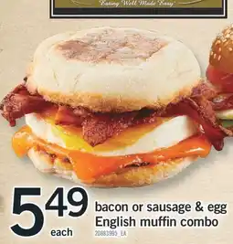 Fortinos BACON OR SAUSAGE & EGG ENGLISH MUFFIN COMBO offer