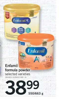 Fortinos ENFAMIL FORMULA POWDER, 550/663 G offer