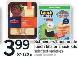 Fortinos SCHNEIDERS LUNCHMATE LUNCH KITS OR SNACK KITS, 67-120 G offer