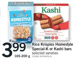 Fortinos RICE KRISPIES HOMESTYLE SPECIAL-K OR KASHI BARS, 165-200 G offer