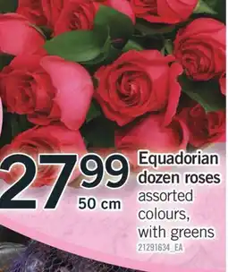 Fortinos EQUADORIAN DOZEN ROSES, 50cm offer