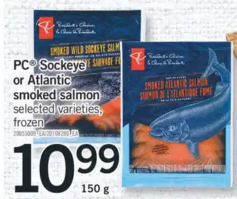 Fortinos PC SOCKEYE OR ATLANTIC SMOKED SALMON, 150 G offer