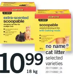 Fortinos NO NAME CAT LITTER, 18 KG offer