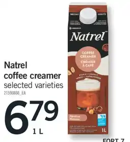 Fortinos NATREL COFFEE CREAMER, 1 L offer