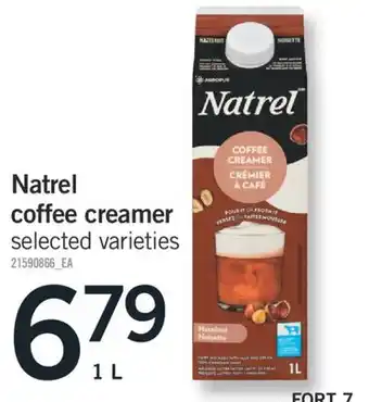 Fortinos NATREL COFFEE CREAMER, 1 L offer