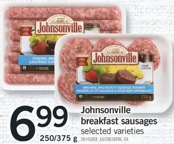 Fortinos JOHNSONVILLE BREAKFAST SAUSAGES, 250/375 g offer