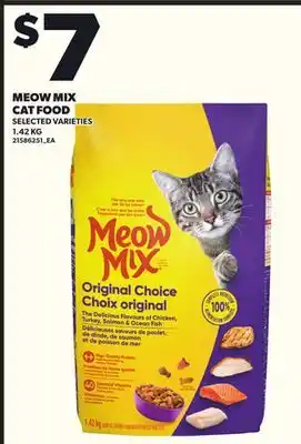 Loblaws MEOW MIX CAT FOOD 1.42KG offer