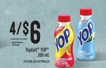 Loblaws YOPLAIT YOP , 200 ML offer