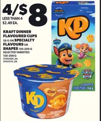 Loblaws KRAFT DINNER FLAVOURED CUPS, 585 g OR SPECIALTY FLAVOURS OR SHAPES 150-200 offer