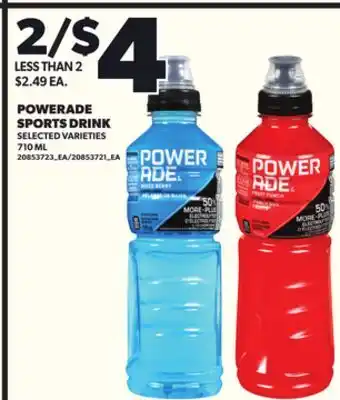 Loblaws POWERADE SPORTS DRINK, 710ML offer