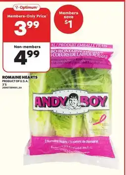 Loblaws ROMAINE HEARTS, 3'S offer