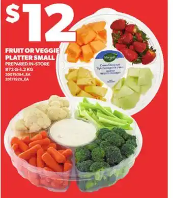 Loblaws FRUIT OR VEGGIE PLATTER SMALL, 872G-1.2KG offer