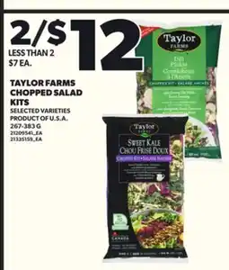 Loblaws TAYLOR FARMS CHOPPED SALAD KITS 267-383G offer