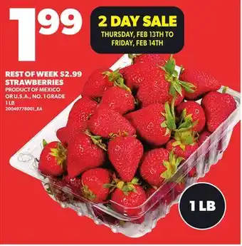 Loblaws STRAWBERRIES, 1LB offer