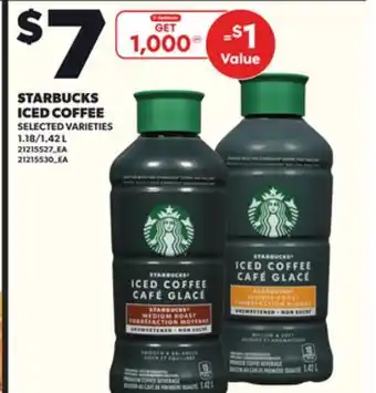 Loblaws STARBUCKS ICED COFFEE 1.18/1.42L offer