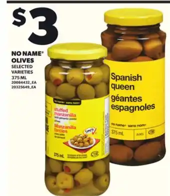 Loblaws NO NAME OLIVES, 375ML offer