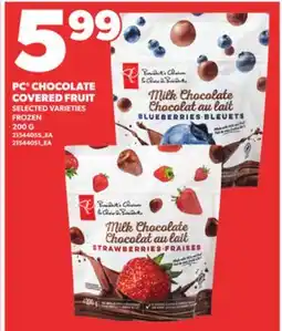 Loblaws PC CHOCOLATE COVERED FRUIT 200G offer