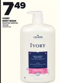 Loblaws IVORY BODY WASH, 1035ML offer