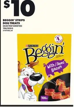 Loblaws BEGGIN' STRIPS DOG TREATS, 708/850G offer